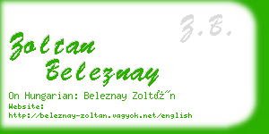 zoltan beleznay business card